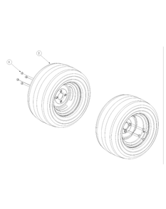 Wheel Assembly Diagram and Parts List for M48-KWS 53AB5D4M150-17-HP Cub Cadet Lawn Tractor